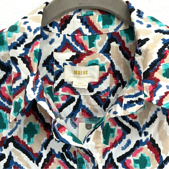 Maeve The Bettina Cotton Tiered Shirt Dress sz S - Picture 2 of 7